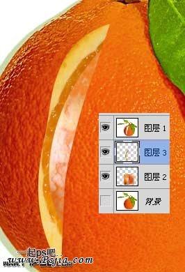 Photoshop制作一只系鞋带的橘子