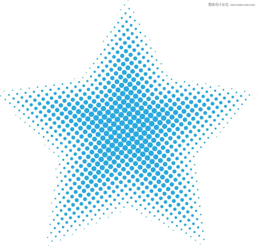 ps繪製半調效果的五角星圖案